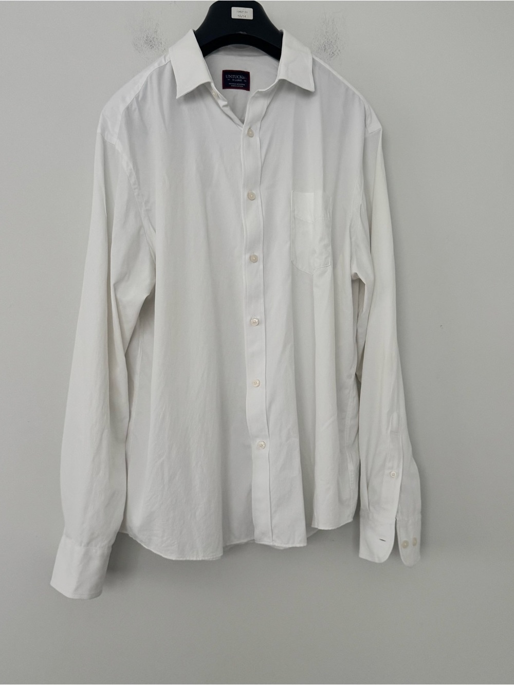 UNTUCKit Gironde White Performance Button Down Shirt Mens XL 40349 Stretch